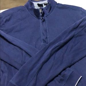 Hugo Boss Quarter Zip Navy Sweater Men’s Medium